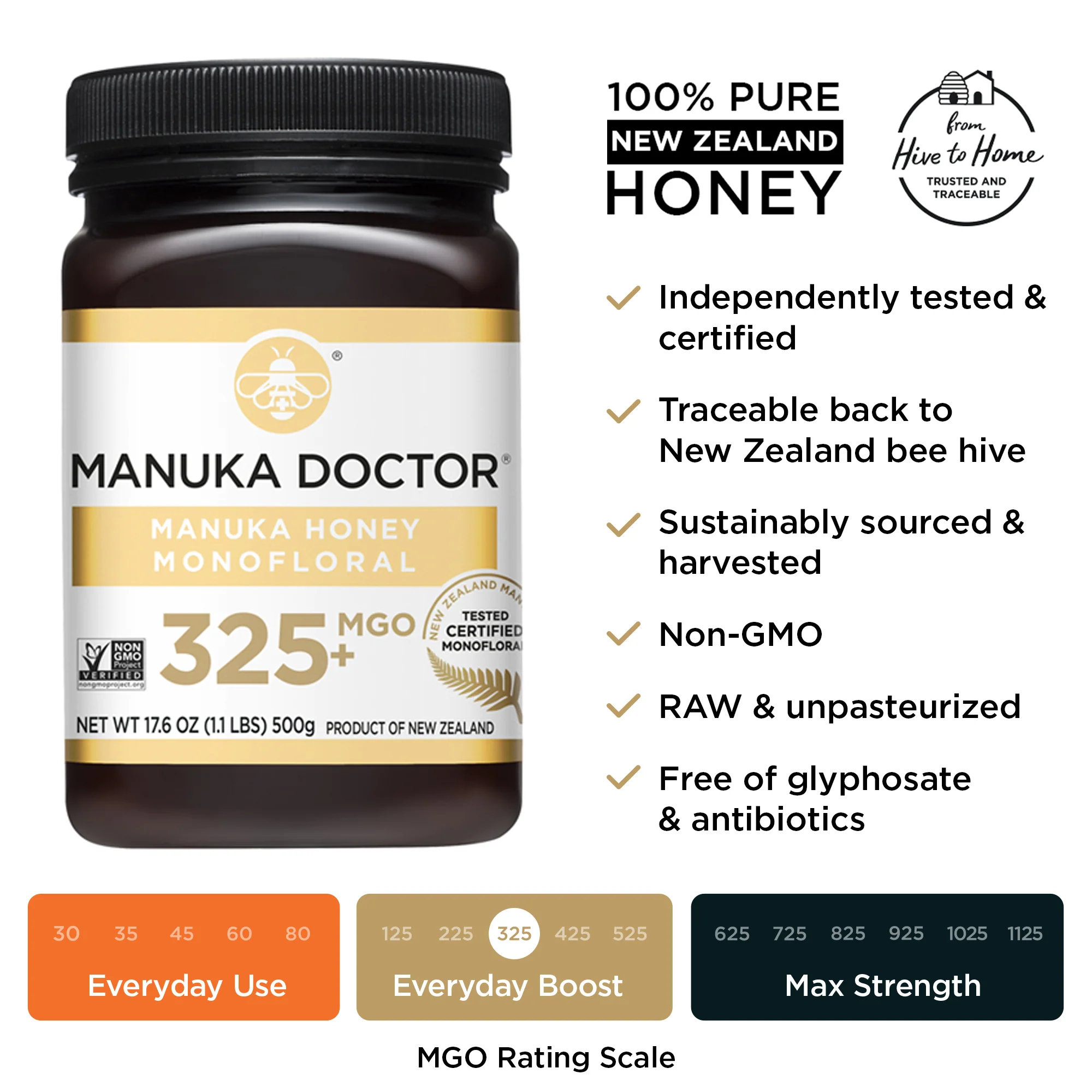 325 MGO Manuka Honey 1.1lb - Image 5
