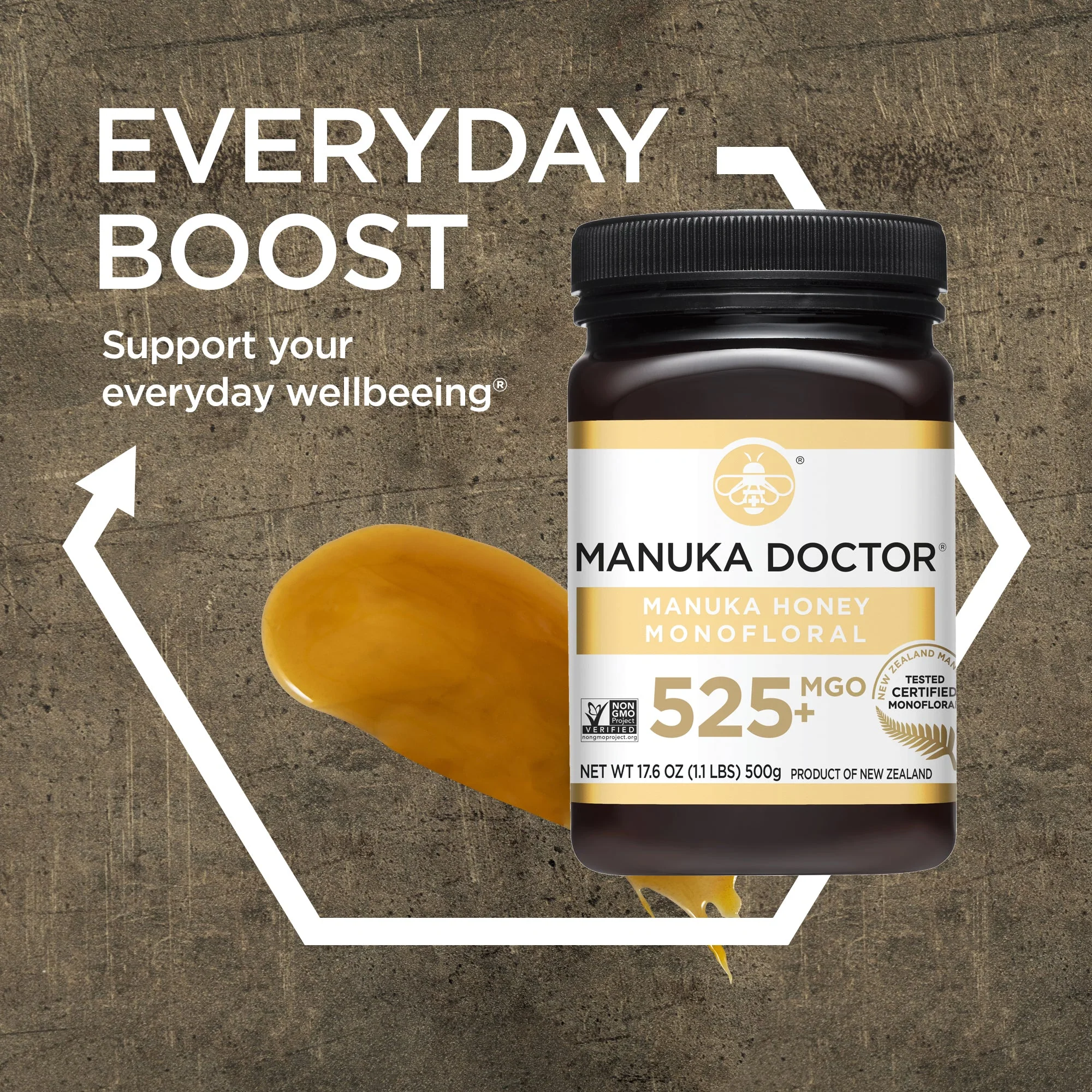 525 MGO Manuka Honey 1.1lb - Image 3