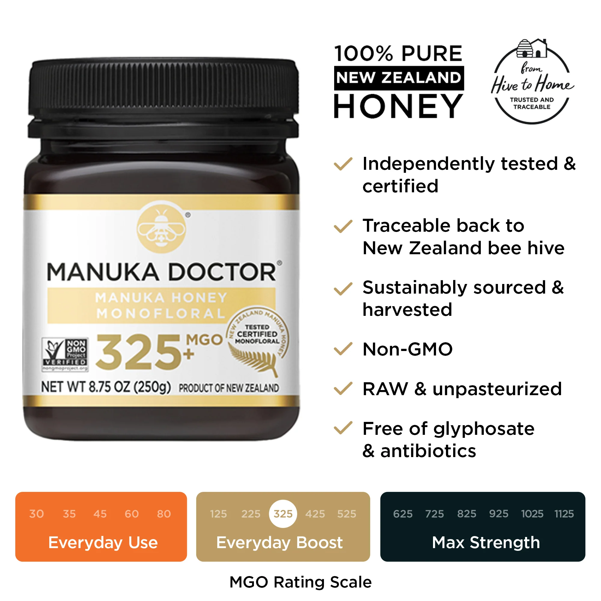 325 MGO Manuka Honey 8.75 oz - Image 7