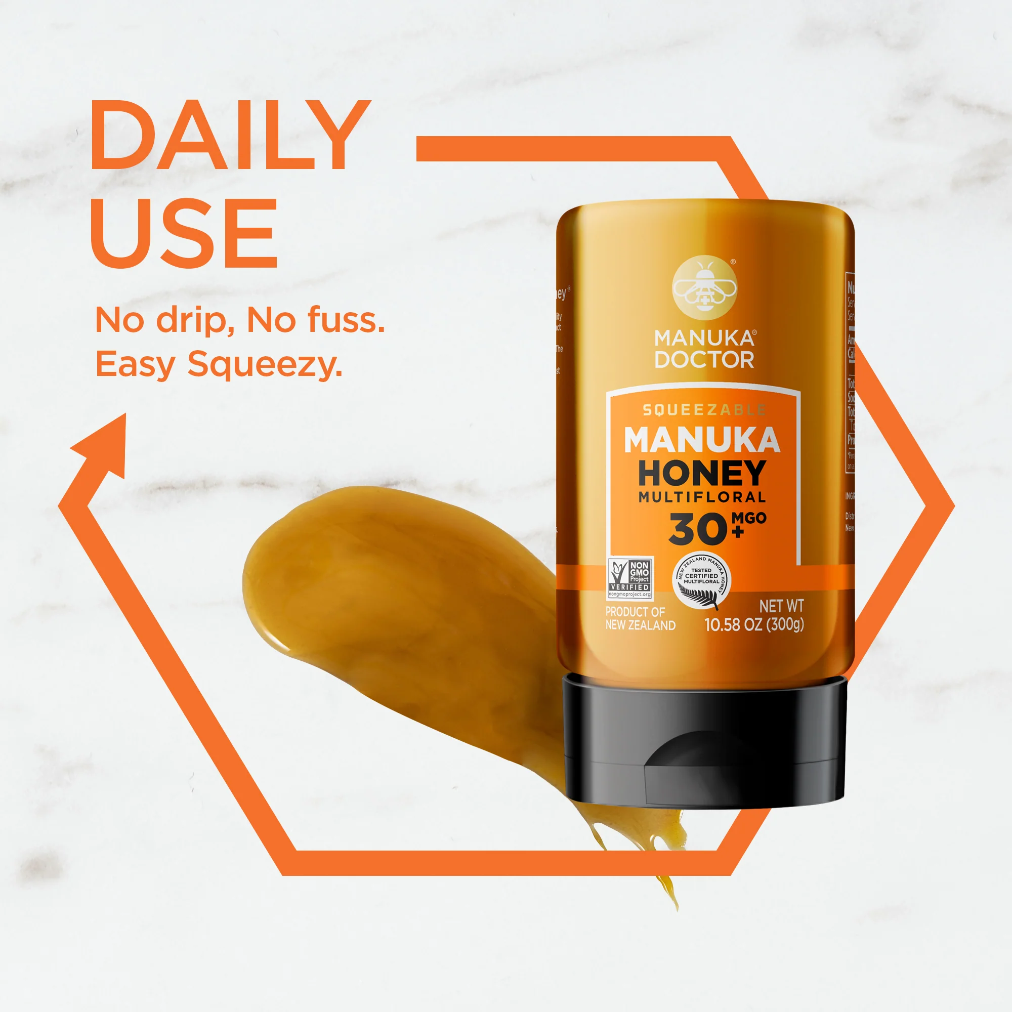 MGO 30 Manuka Honey Squeezy (10.58oz) - Image 5